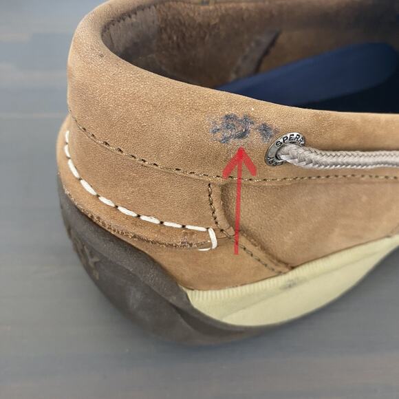 Sperry Mens Intrepid Boat Shoes Size 10 Tan Leather Top Sider Comfort Shoes - Picture 8 of 9